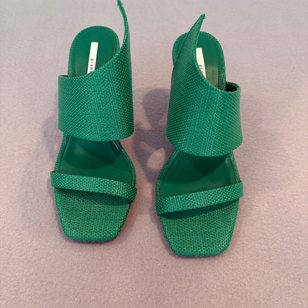 Gianni Bini‎ Green Sculptural Heel Sandals – Size 9.5M - Picture 13 of 16